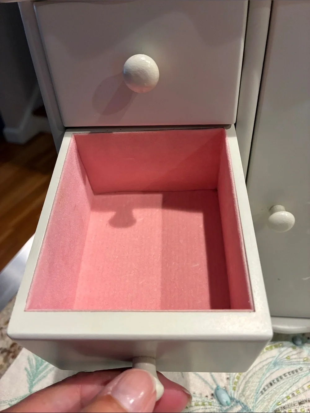 Floral Accent Jewelry Organizer Cabinet